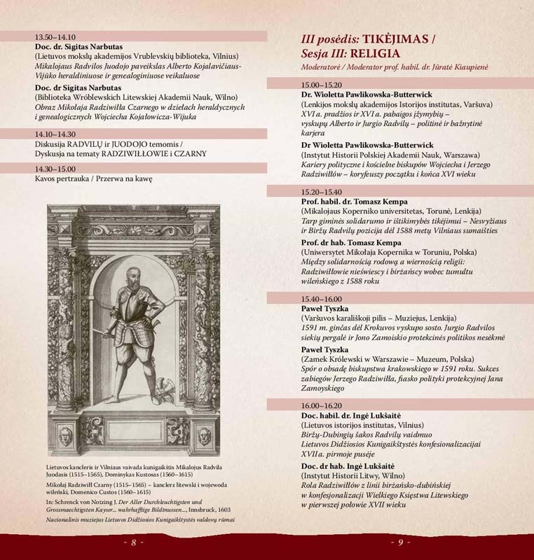 Radvilu konferencijos programa Program konferencji  Radziwillowskiej-page-005